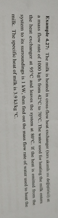 Example 4 . 2 7 : The milk is heated in cross -