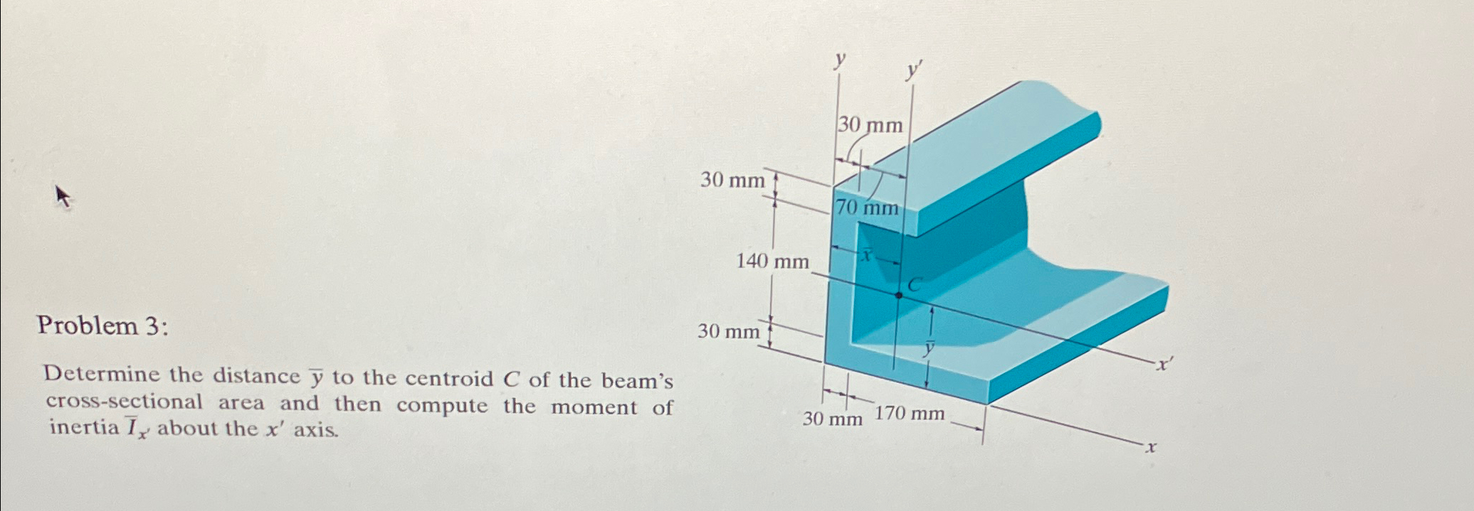 Determine the distance ? b a r ( y ) to the
