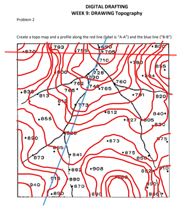 Create a profile of line bb , auto cad. i dont