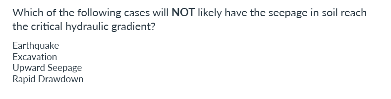 Which of the following cases will NOT likely have