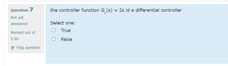 the controller function G c ( s ) = 2 s id a