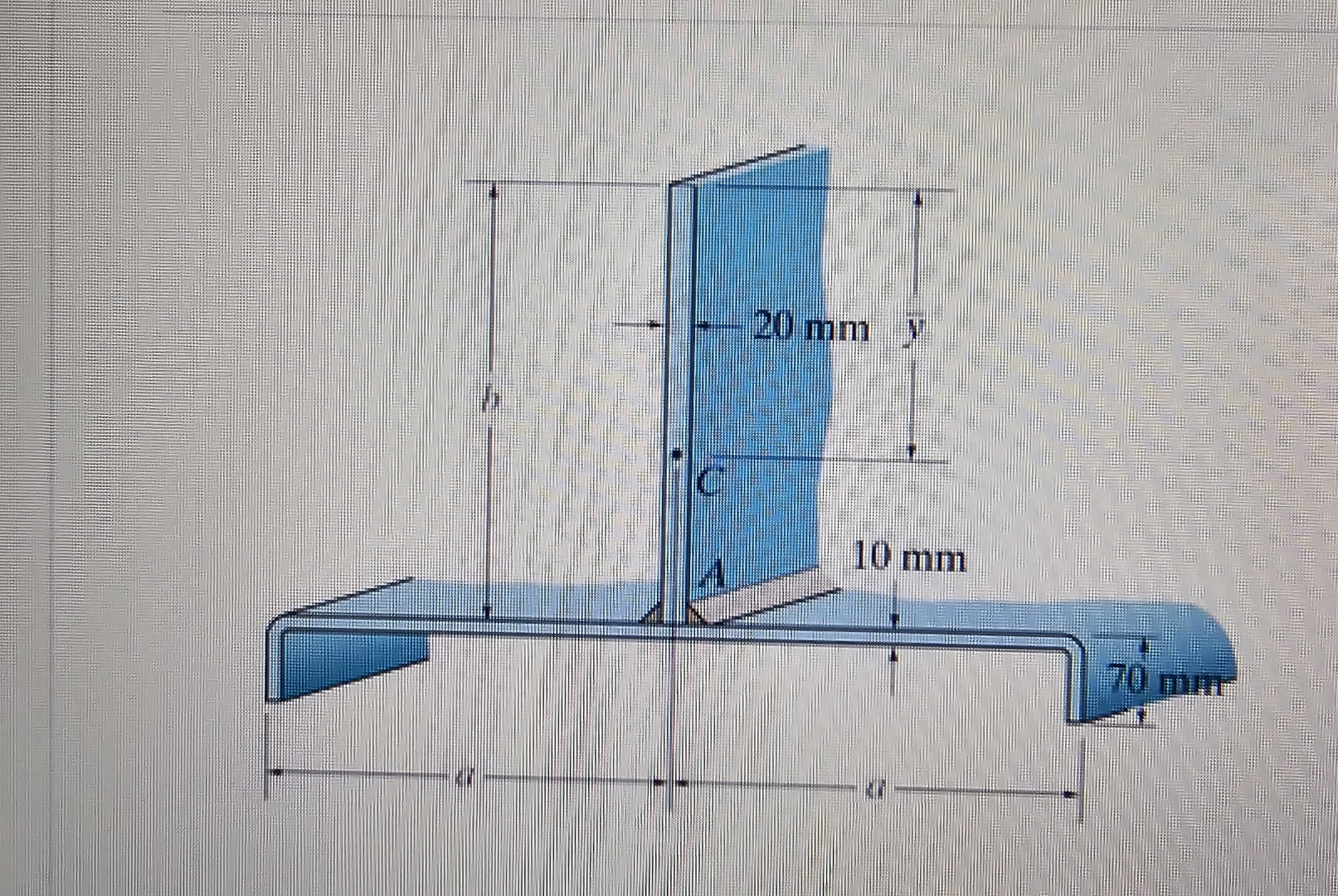 Locate the centroid ? b a r ( y ) of the cross -