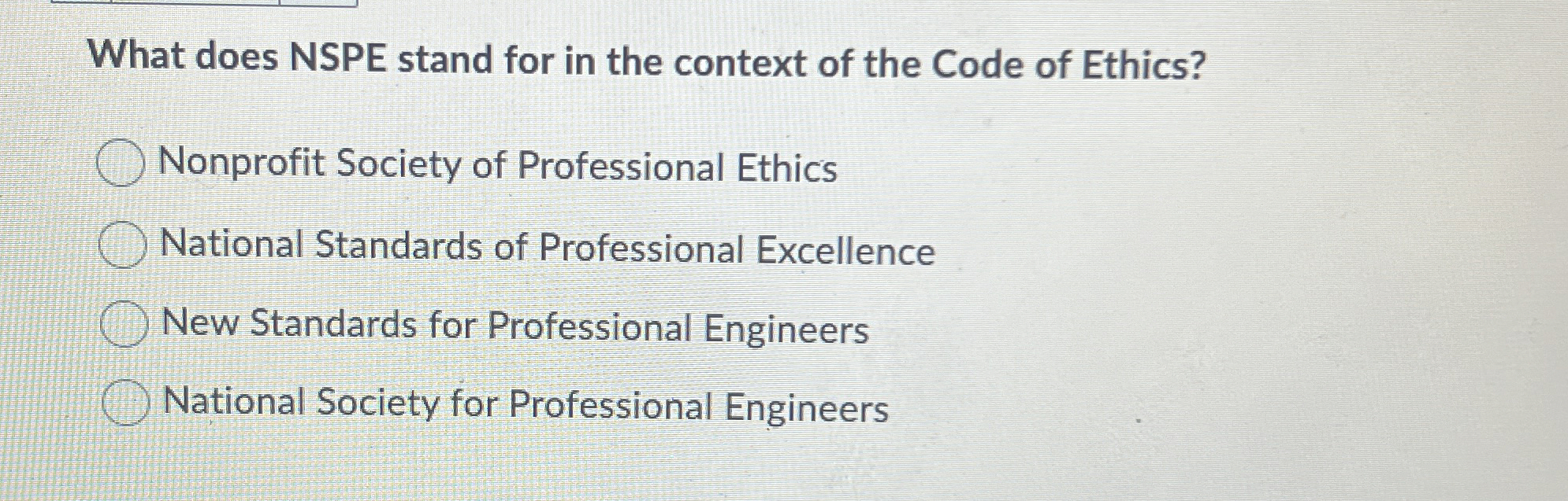 What does NSPE stand for in the context of the