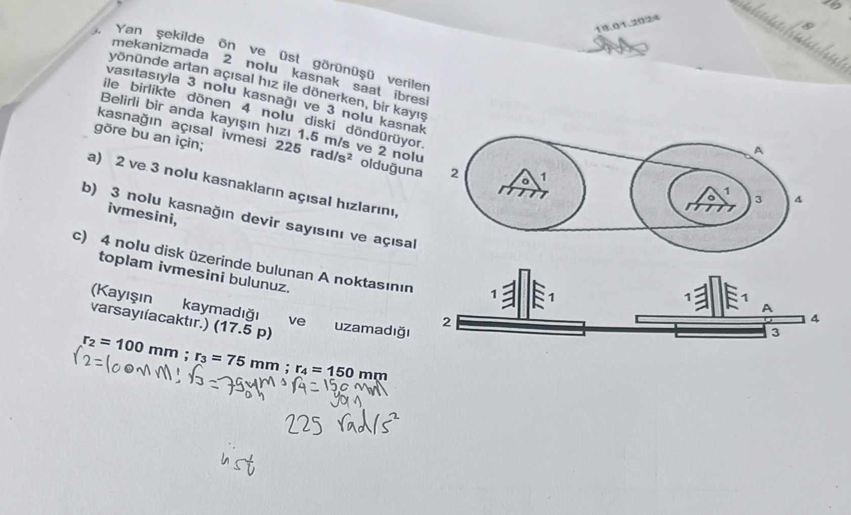 Yan sekilde n ve ust g run su verilen mekanizmada
