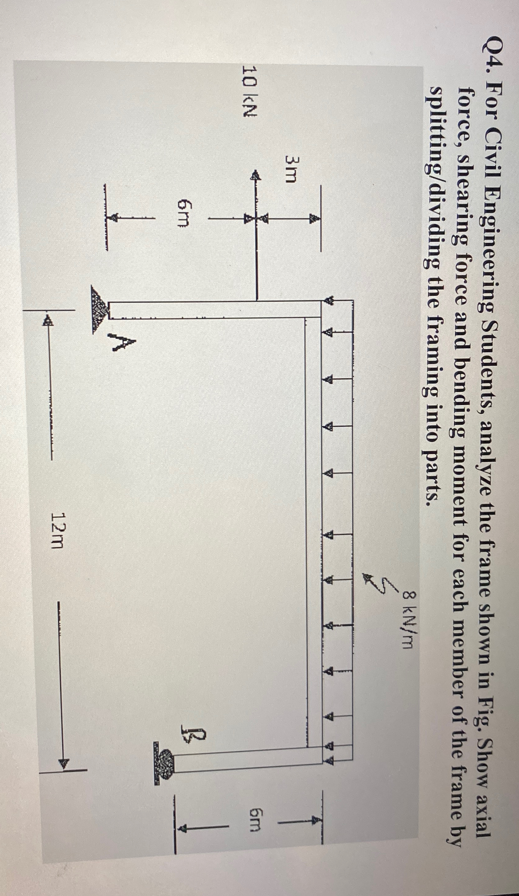 Q 4 . For Civil Engineering Students, analyze the