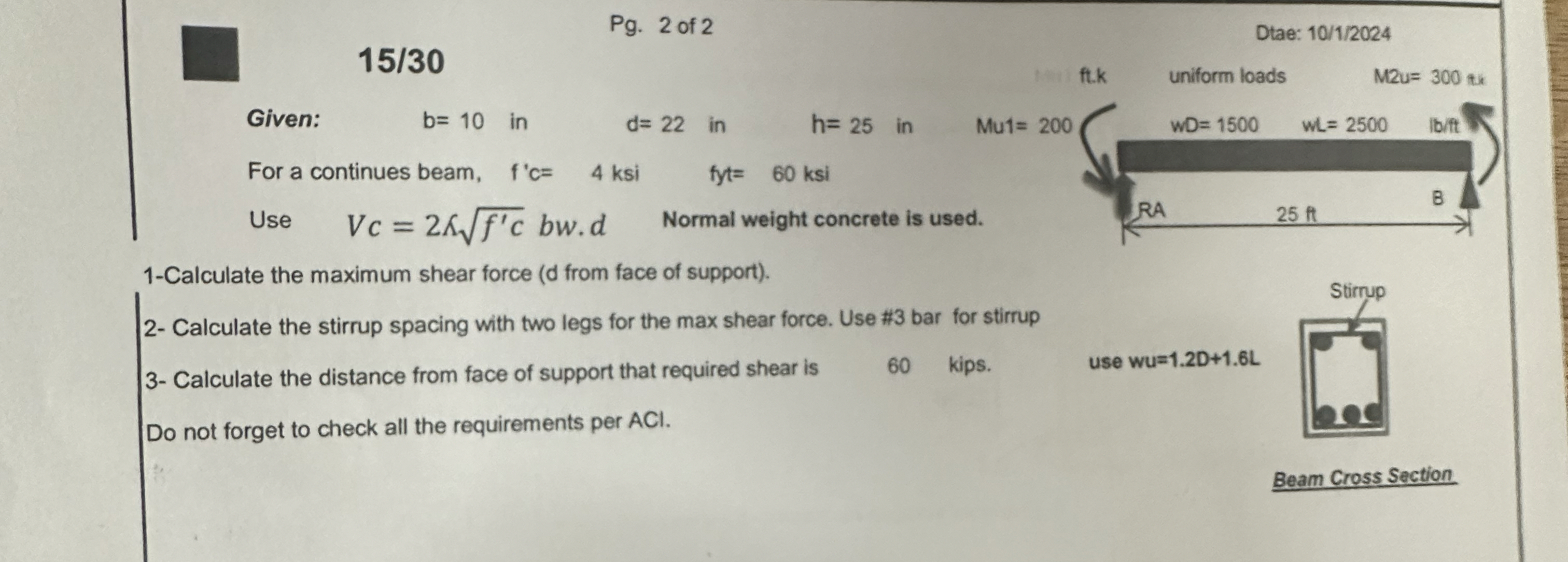 Please give ddetailed answer Given: b = 1 0 in d