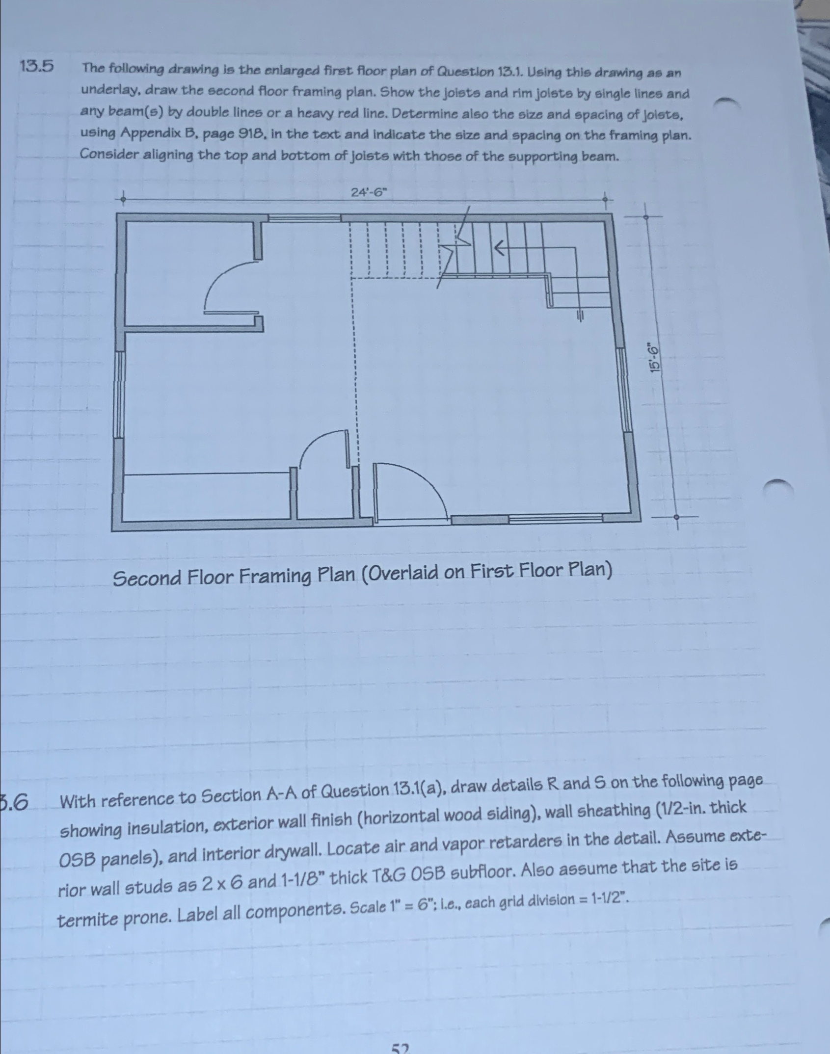 1 3 . 5 The following drawing is the enlarged
