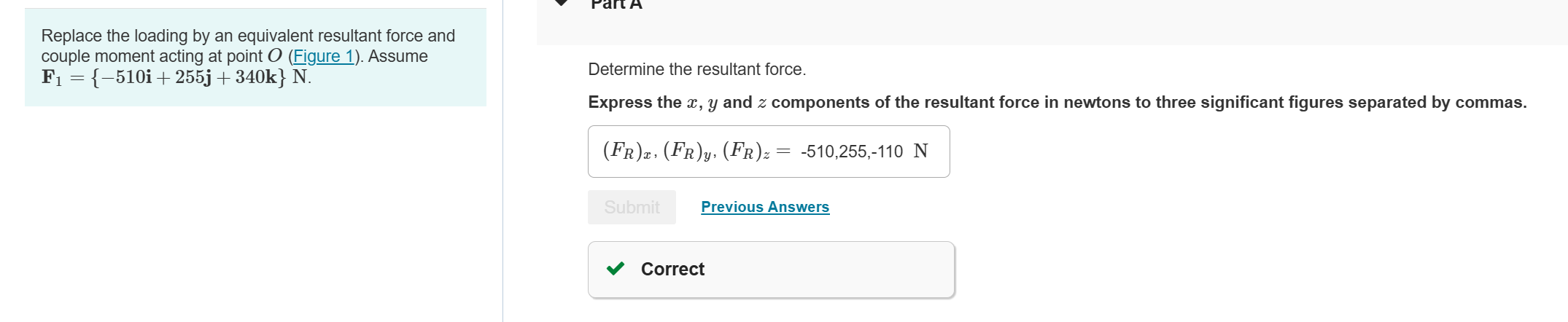 Part B Determine the couple moment acting at