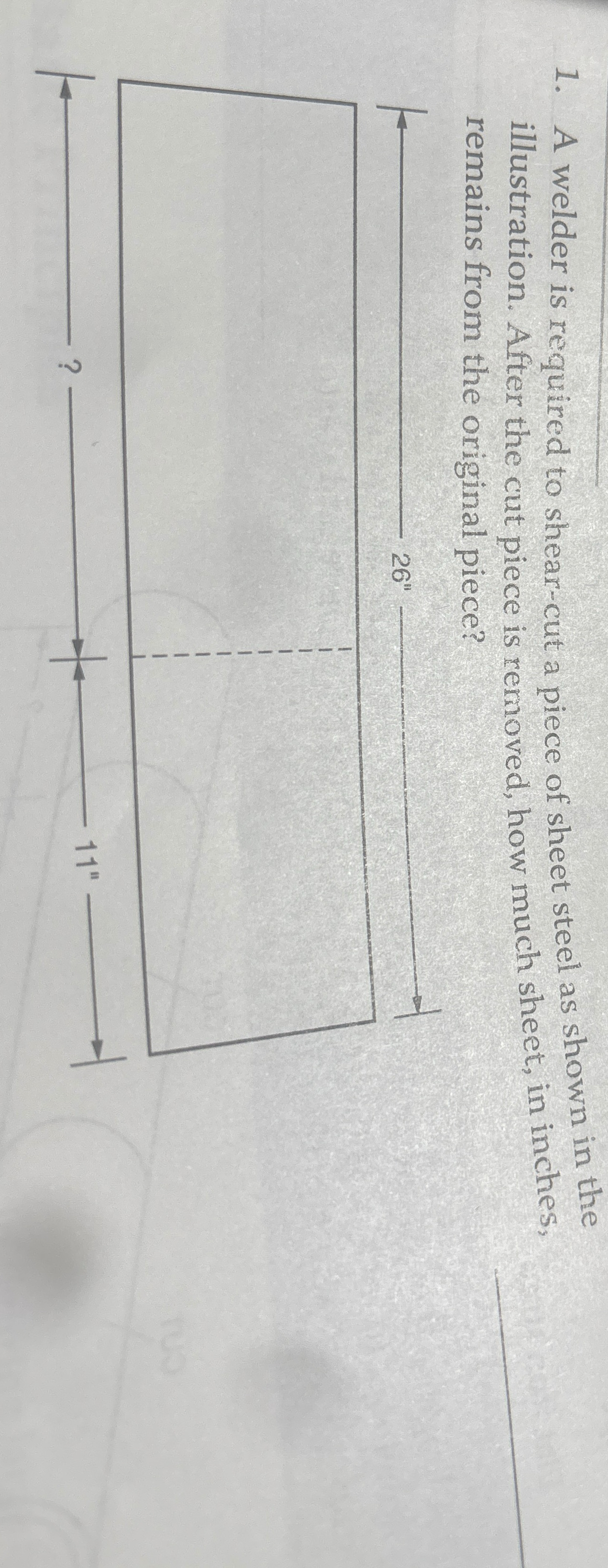 A welA welder is required to shear - cut a piece