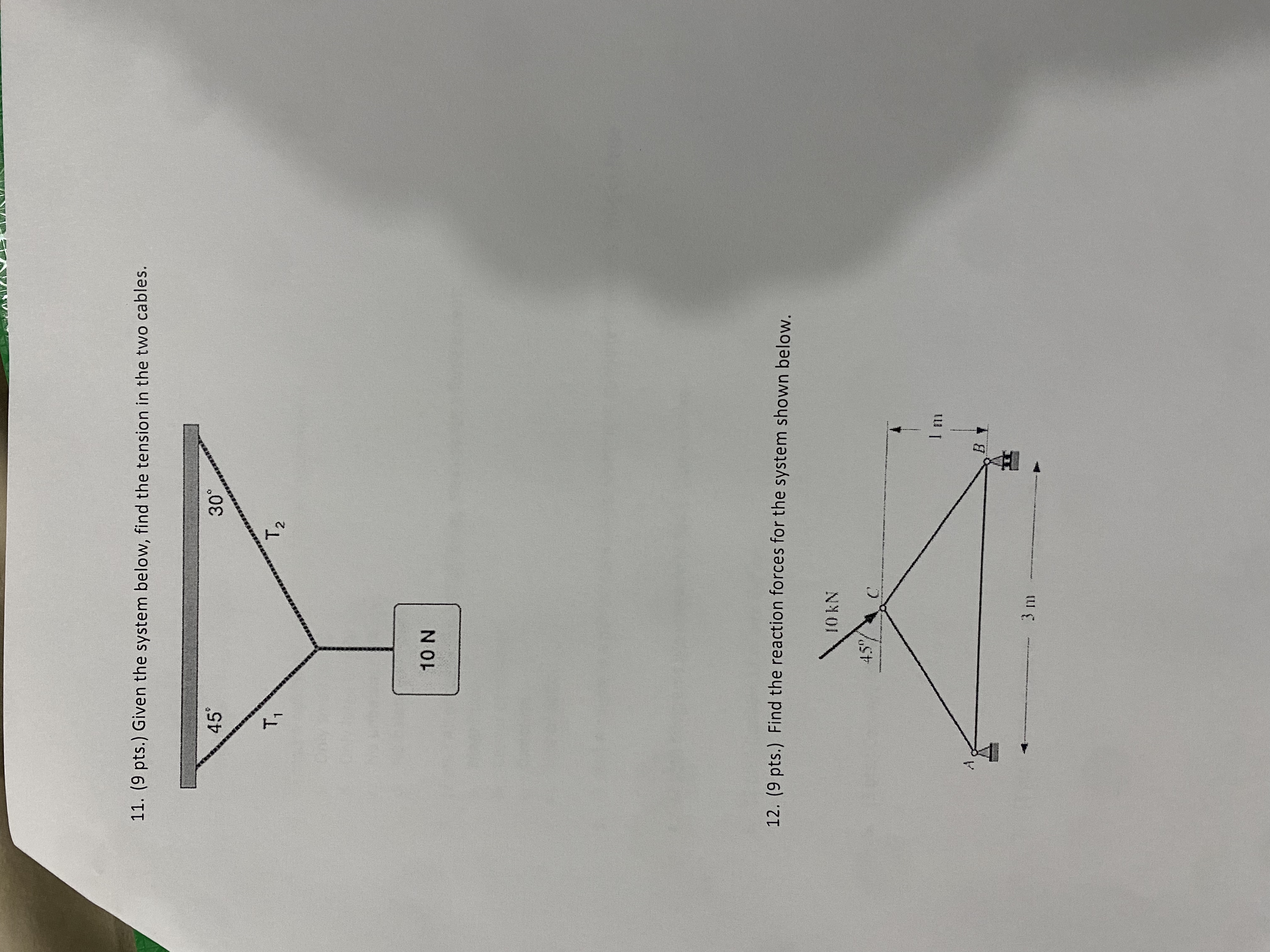 ( 9 pts . ) Given the system below, find the