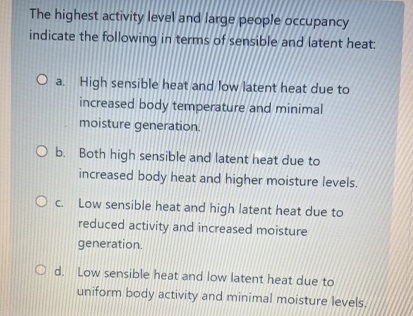 The highest activity level and large people