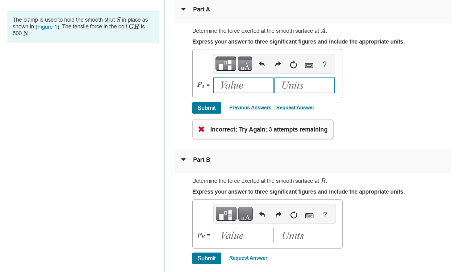 The clamp is used to hold the smooth strut SS in