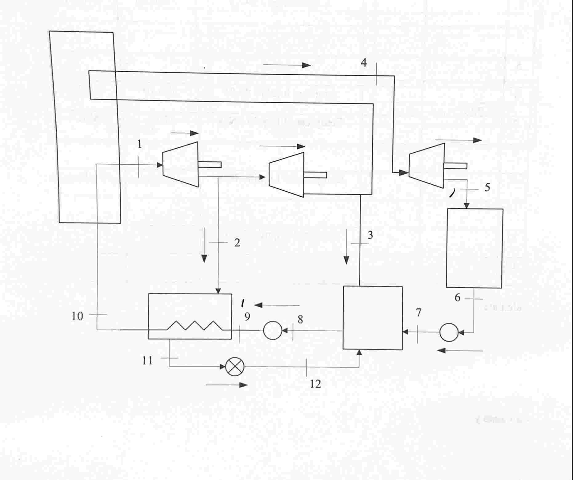 5 ( c ) _ ( # ) 3 : Steam enters the first