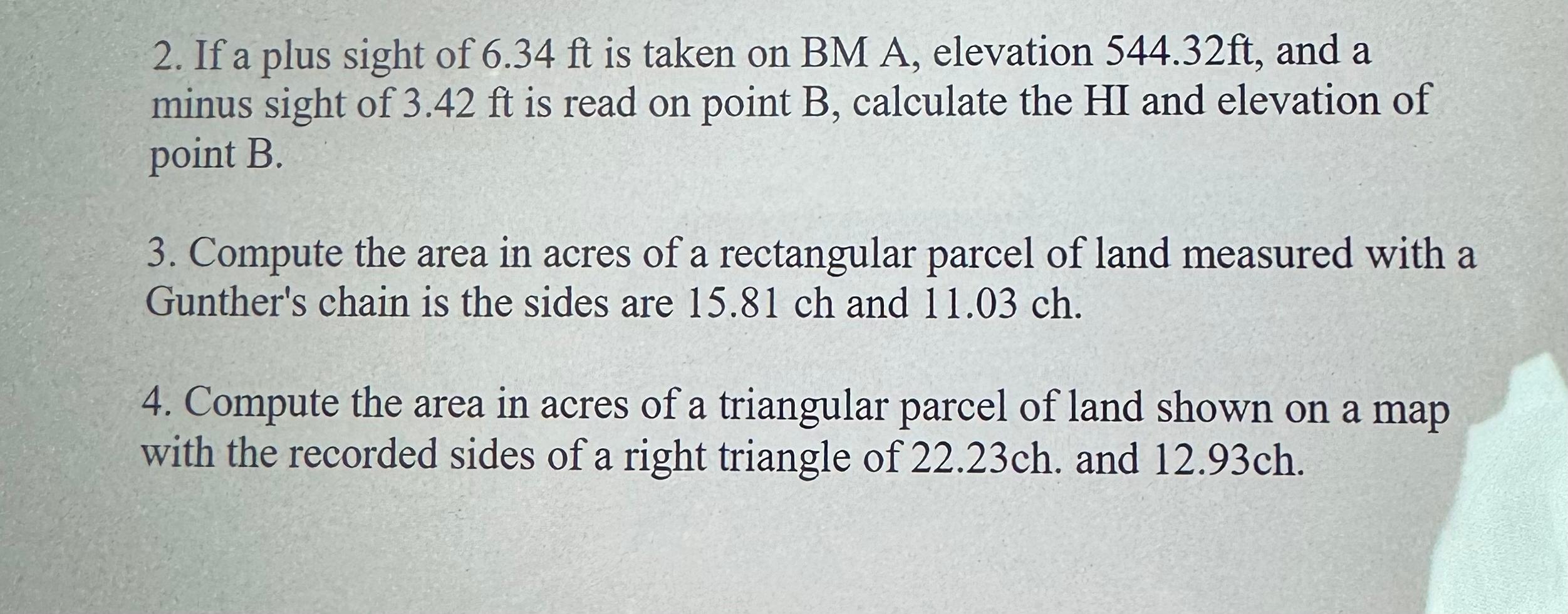 This is an Engineering Surveying Problem