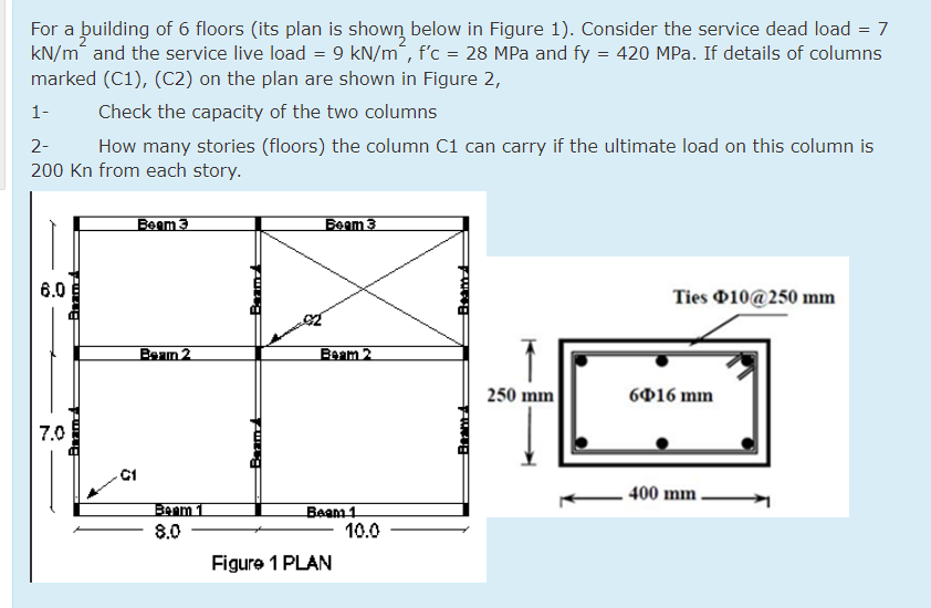 For a building of 6 floors ( its plan is shown