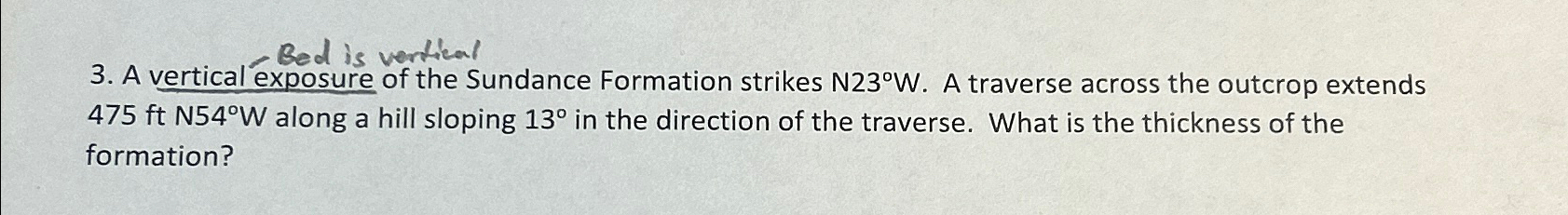 A vertical exposure of the Sundance Formation
