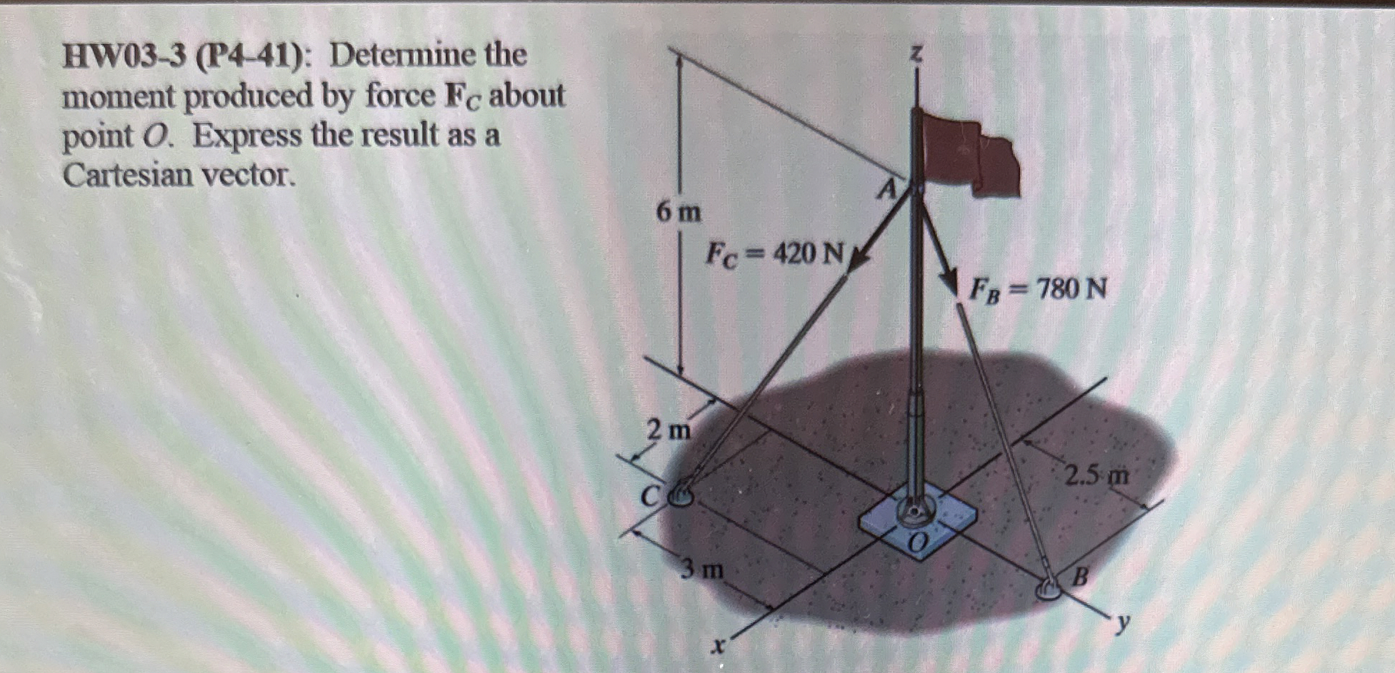 HW 0 3 - 3 ( P 4 - 4 1 ) : Determine the moment