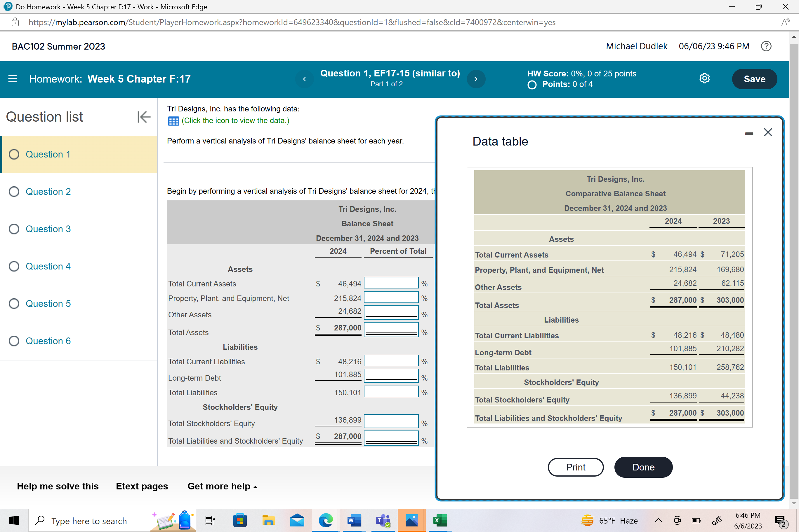 Do Homework - Week 5 Chapter F:17 - Work -