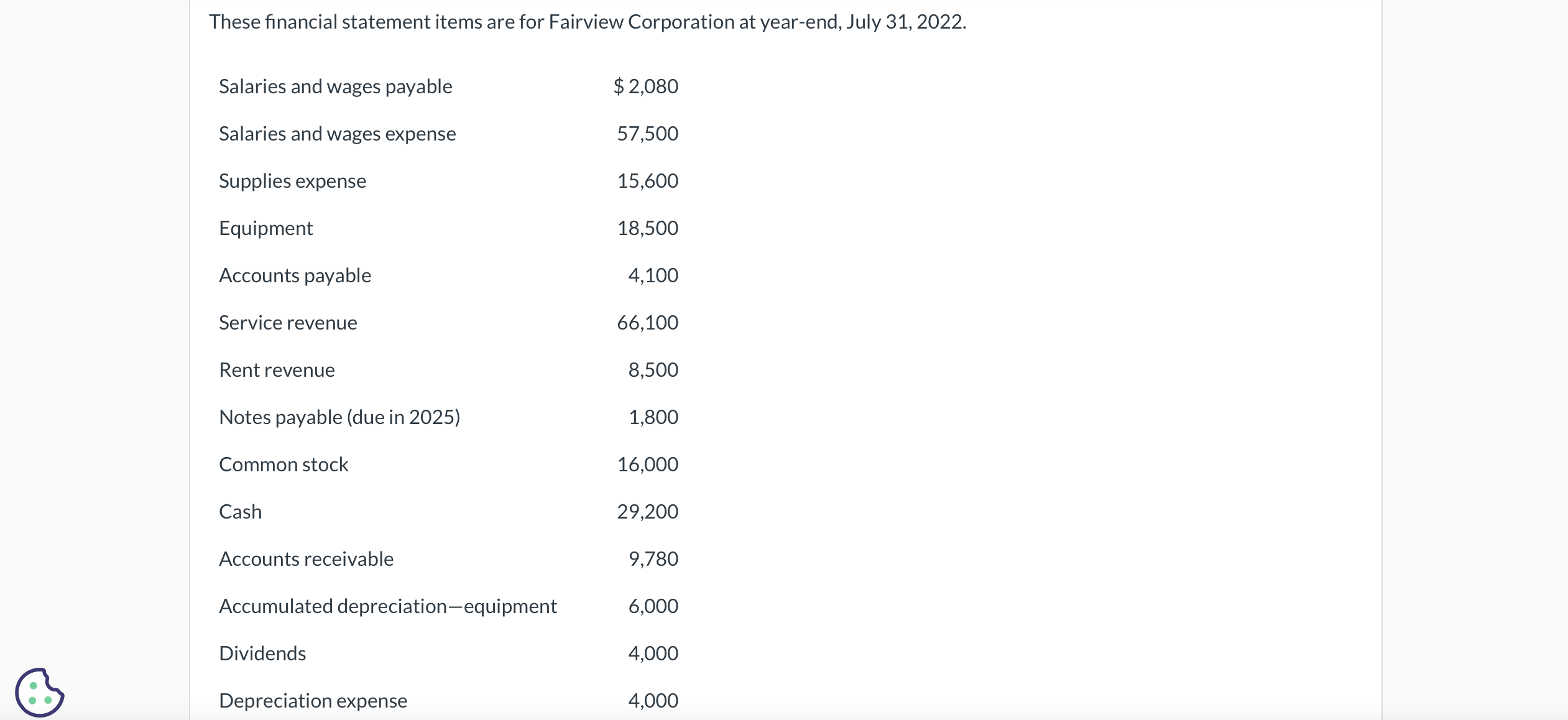 0 Your answer is partially correct. Prepare a