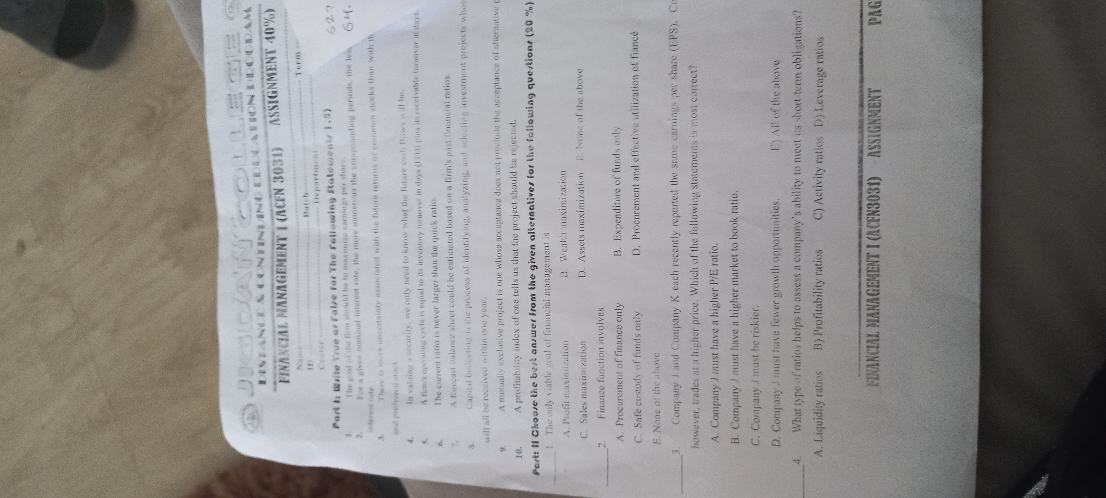 JIGDAN COLLEGE ( DISTANCE & CONTINUING EDUCATION