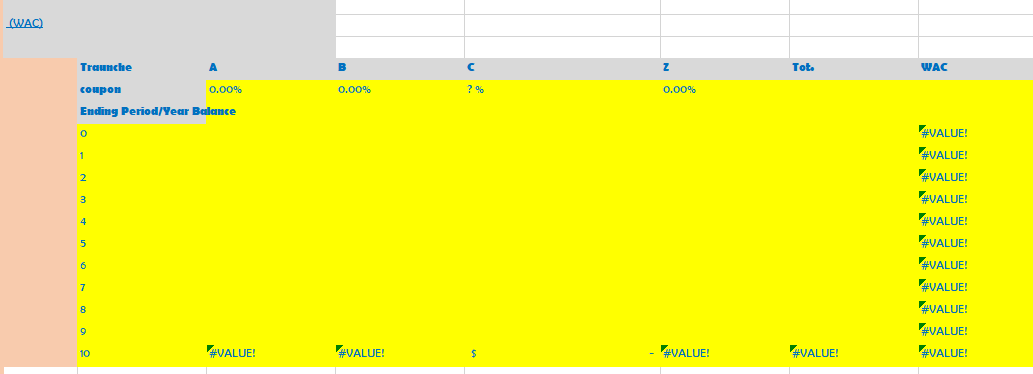 Please display answer in the given excel setup.