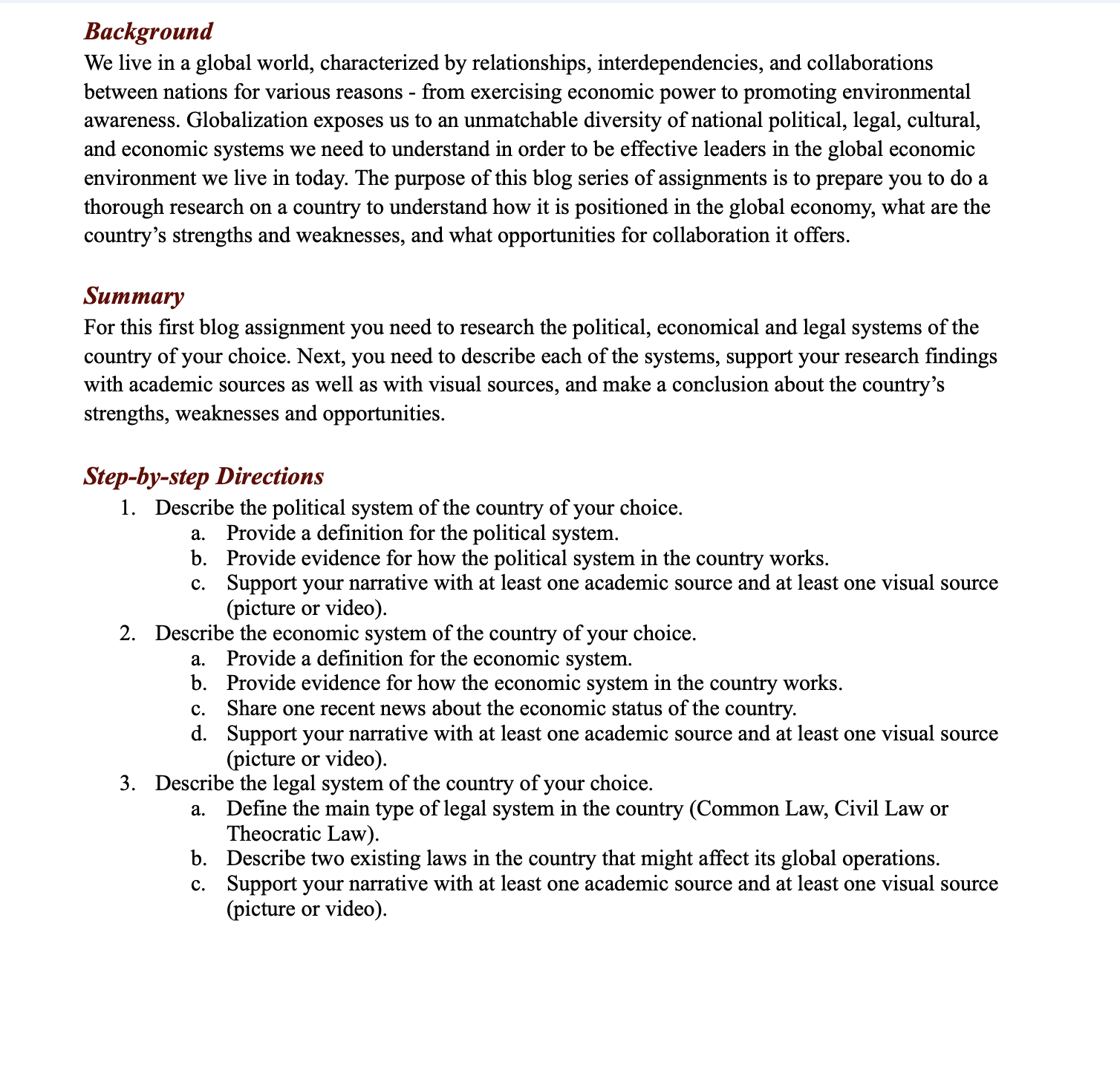 Background We live in a global world,