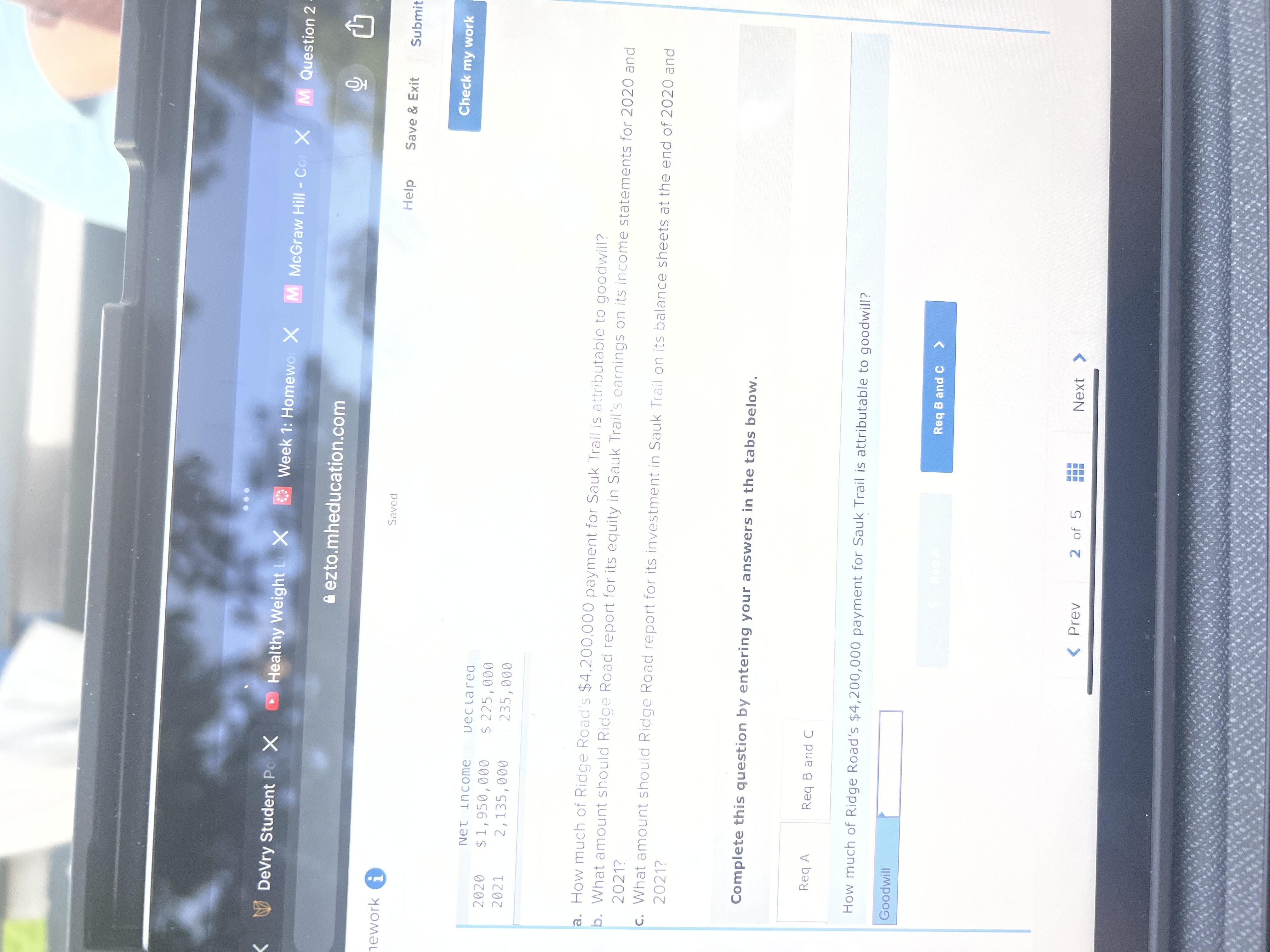 . . . DeVry Student Po X Healthy Weight Lo X Week