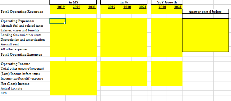 This problem set uses American Airlines for ALL