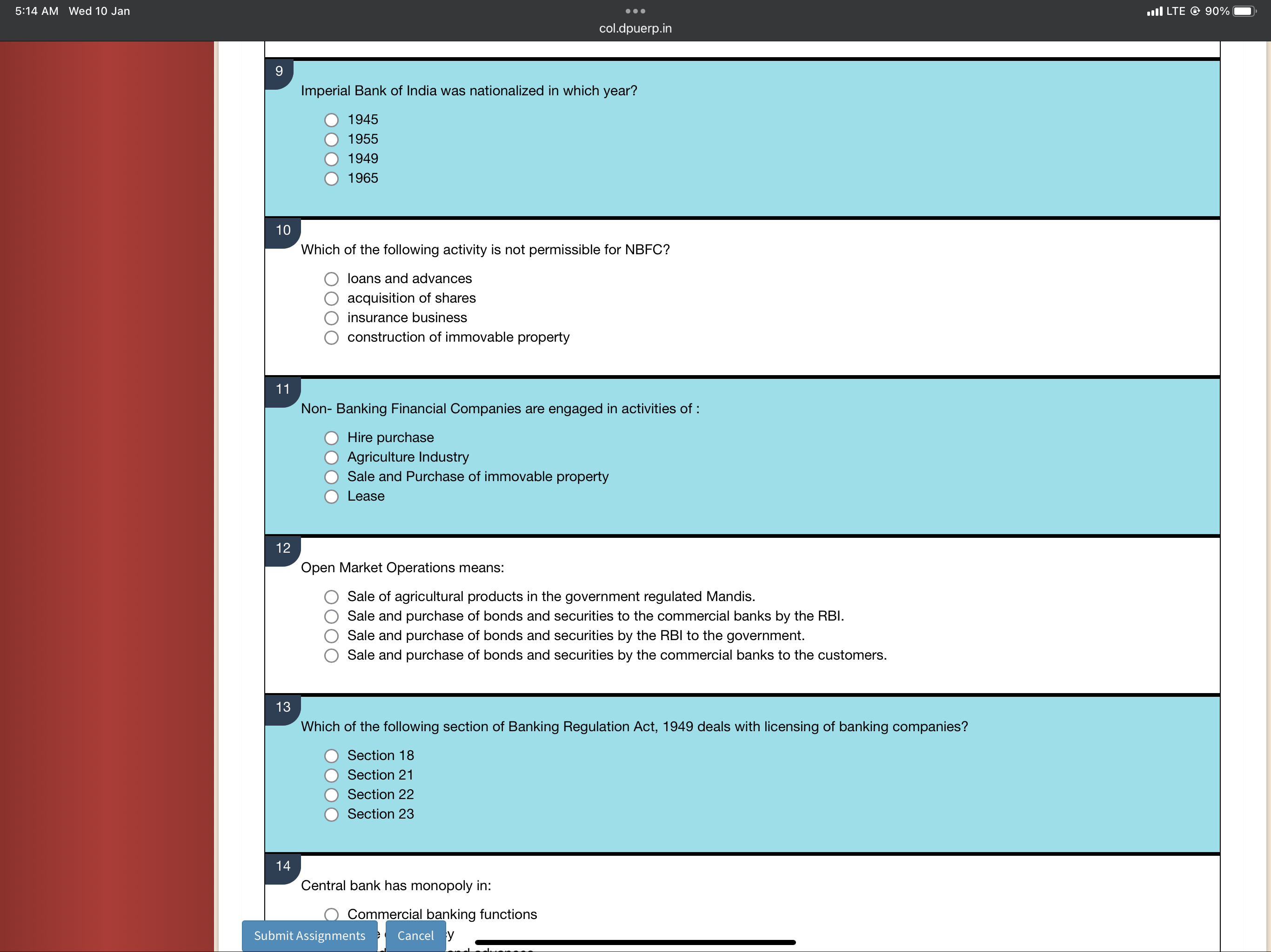 5:13 AM Wed 10 Jan . . . . LTE @ 91% Yahoo Mail|