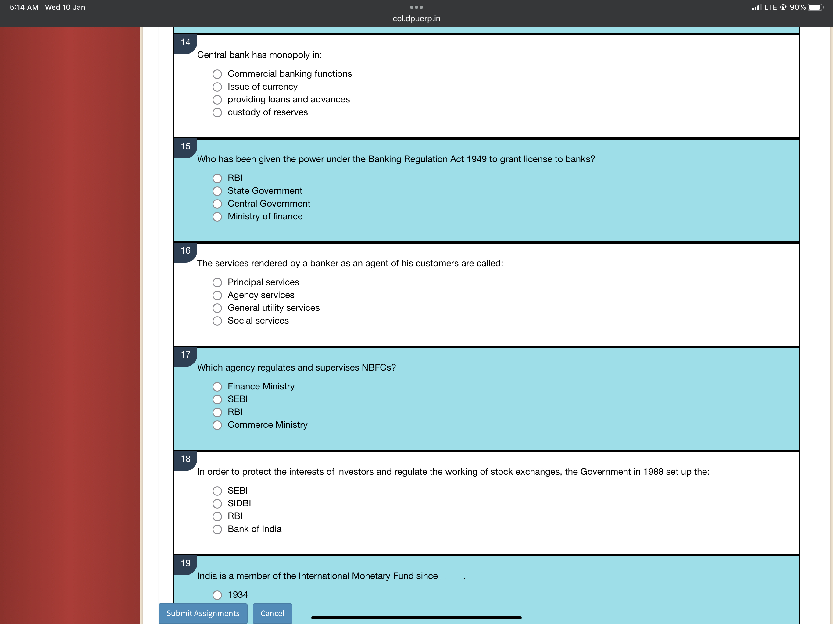 5:13 AM Wed 10 Jan . . . . LTE @ 91% Yahoo Mail|
