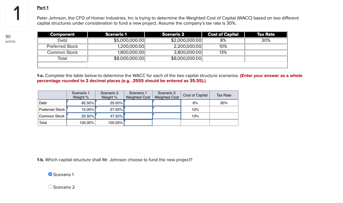 I need some help calculating the WACC because i