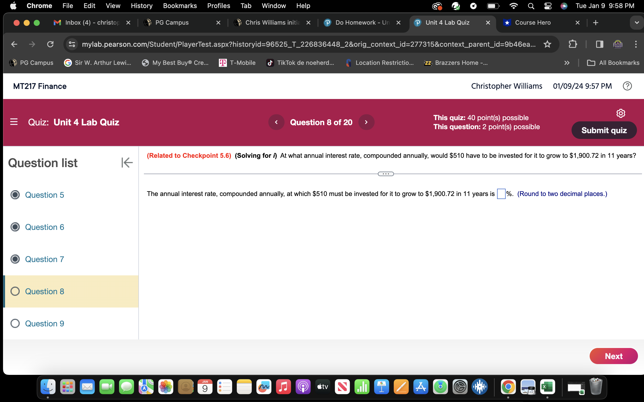 Chrome File Edit View History Bookmarks Profiles