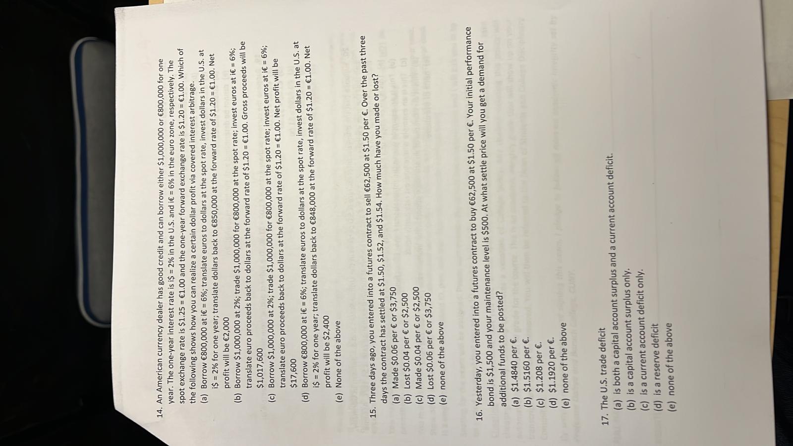 N 4610 Formula Sheet - FIN 4610 Midterm 2 1.