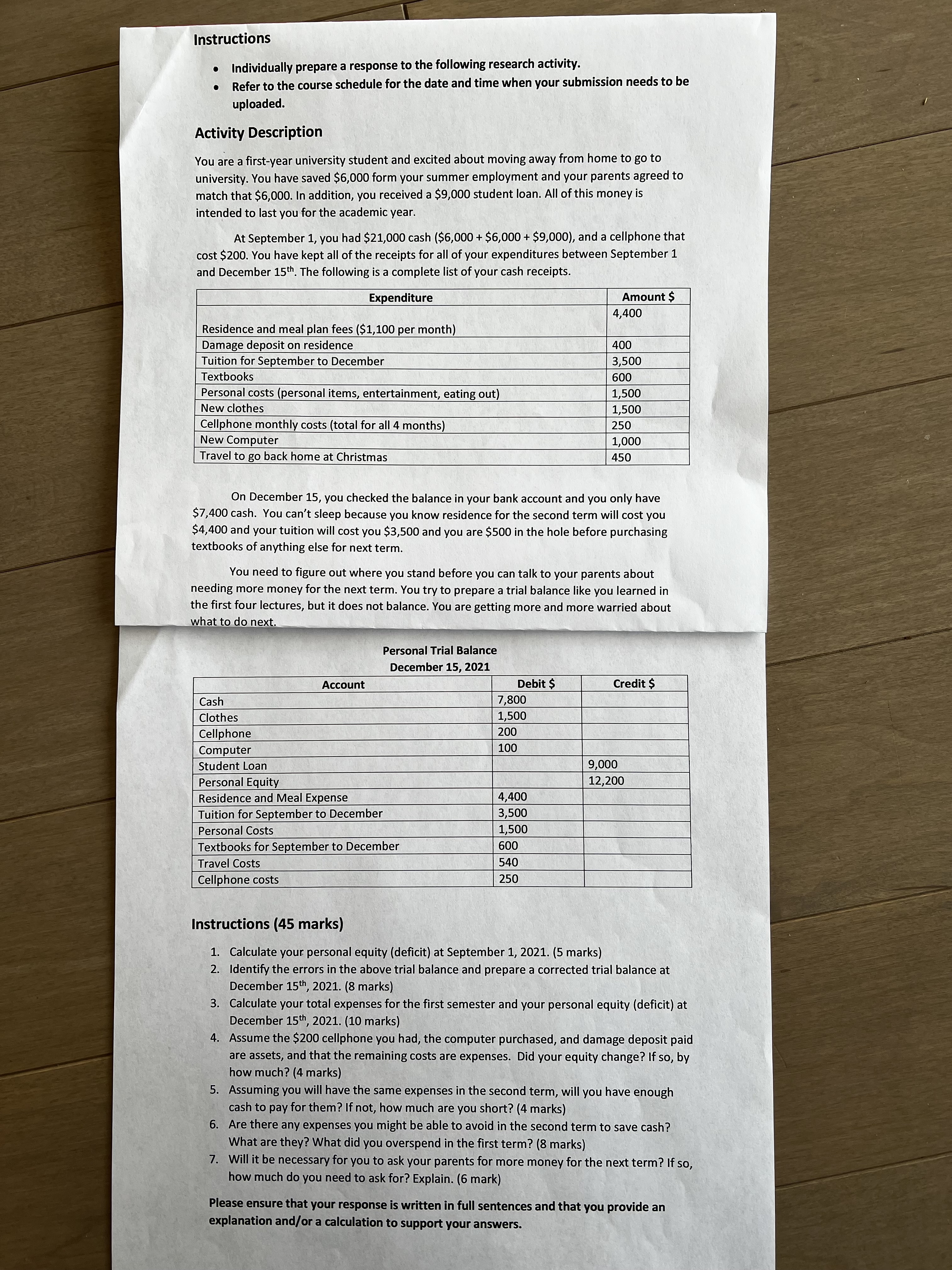 Please help answer questions #5, 6, and 7. I have