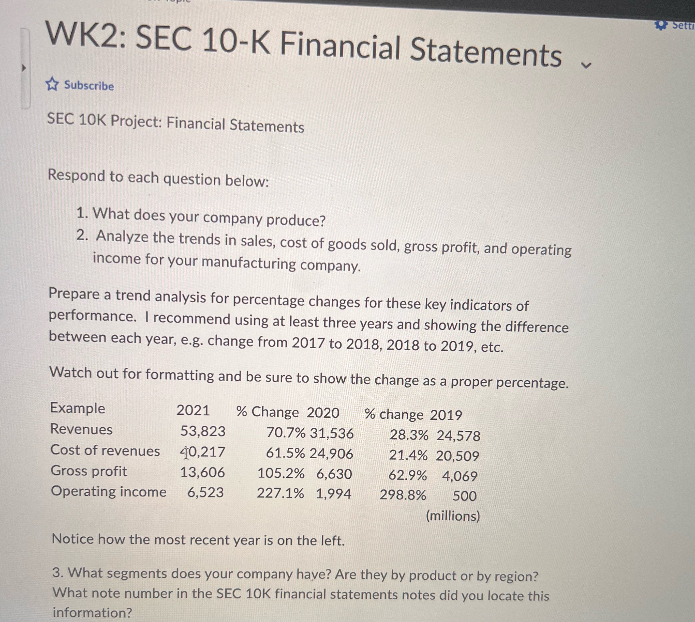 I have an assignment which is called SEC 10-K