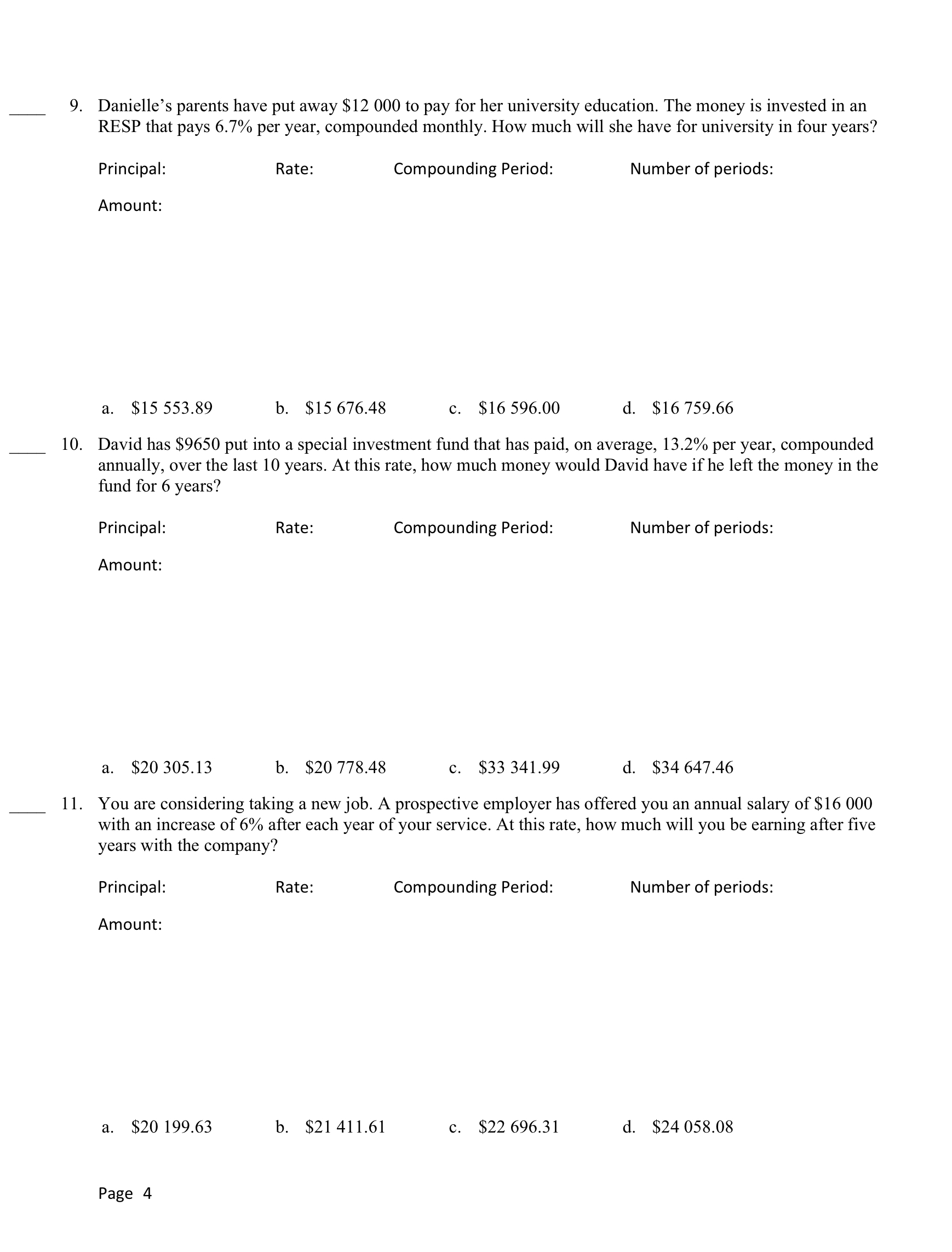 MBF 3C1 Lesson 9 Assignment In this assignment
