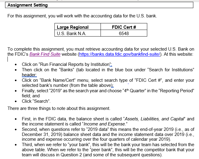 \fAssignment Setting For this assignment, you