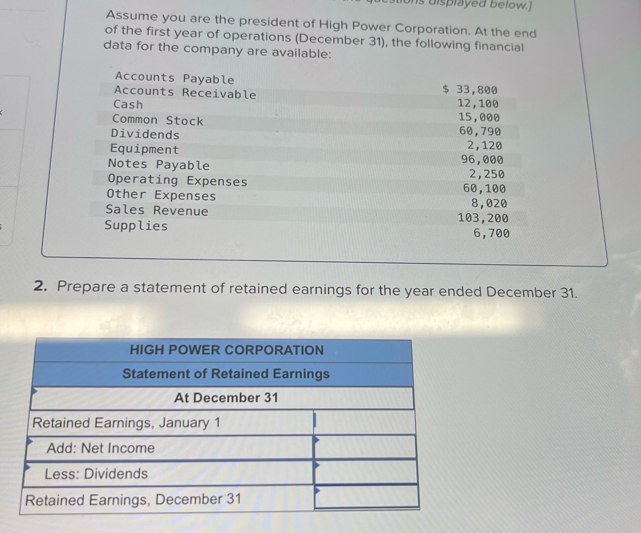 Fill out the boxes below and answer the questions
