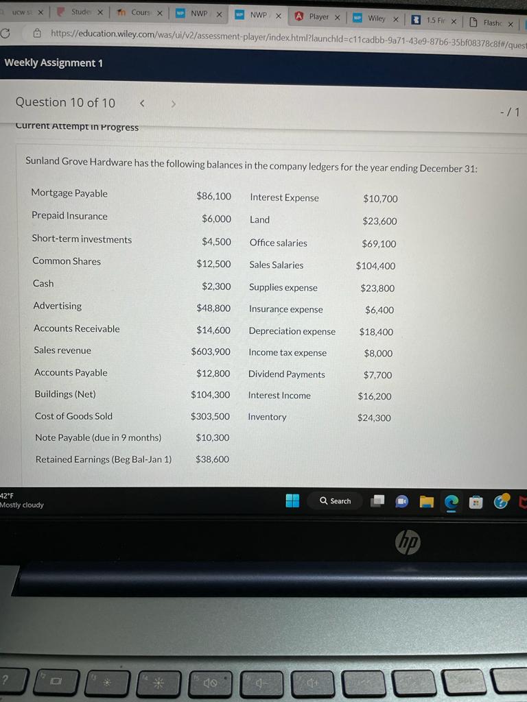 ucw * Studer * Th Cours X NWP X NWP X A Player X