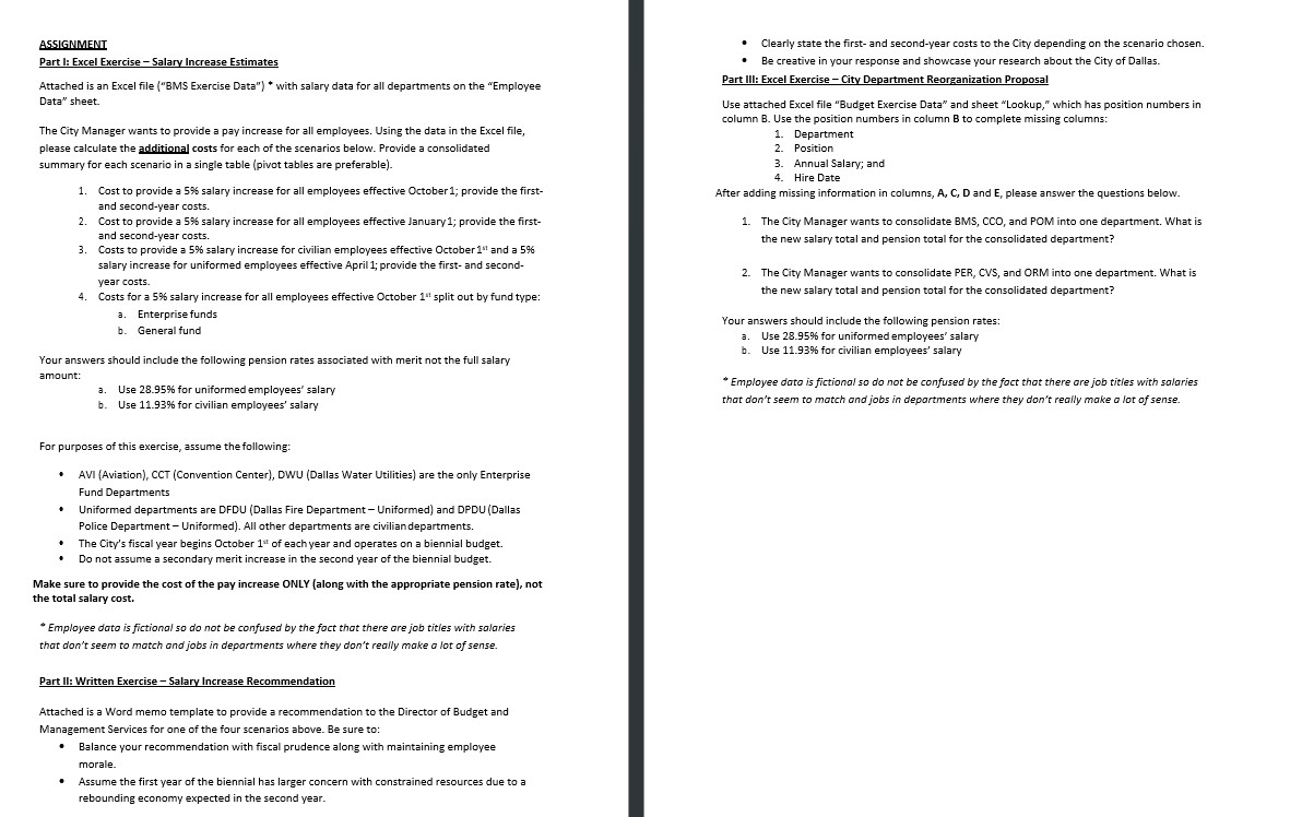 ASSIGNMENT . Clearly state the first- and