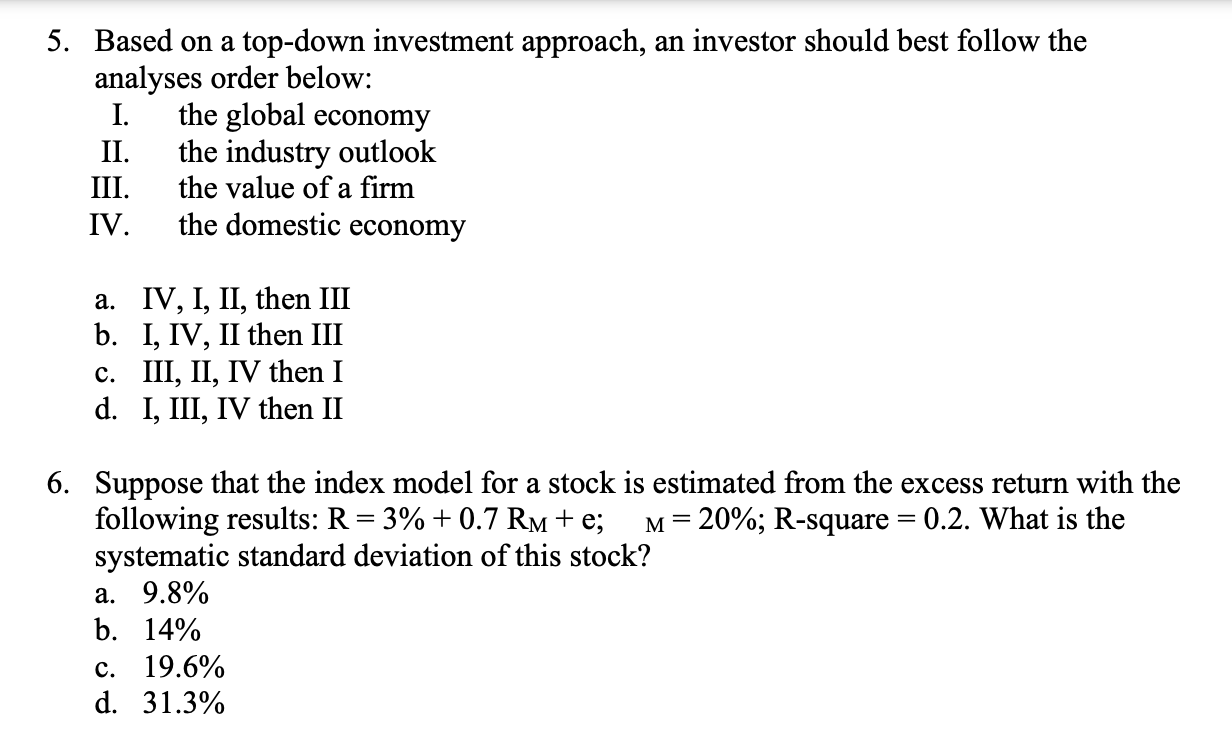 Part B. Multiple Choice Questions 1. Consider