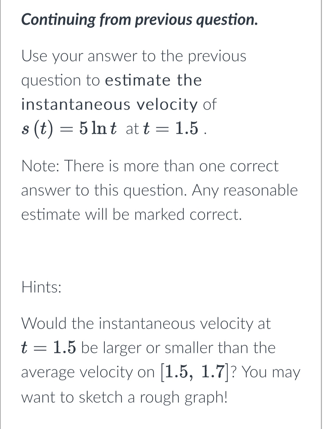 Continuing from previous question. Use your