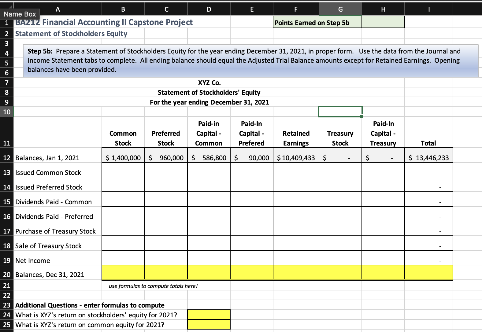 Need help with steps 5 a. b. c the last slides.