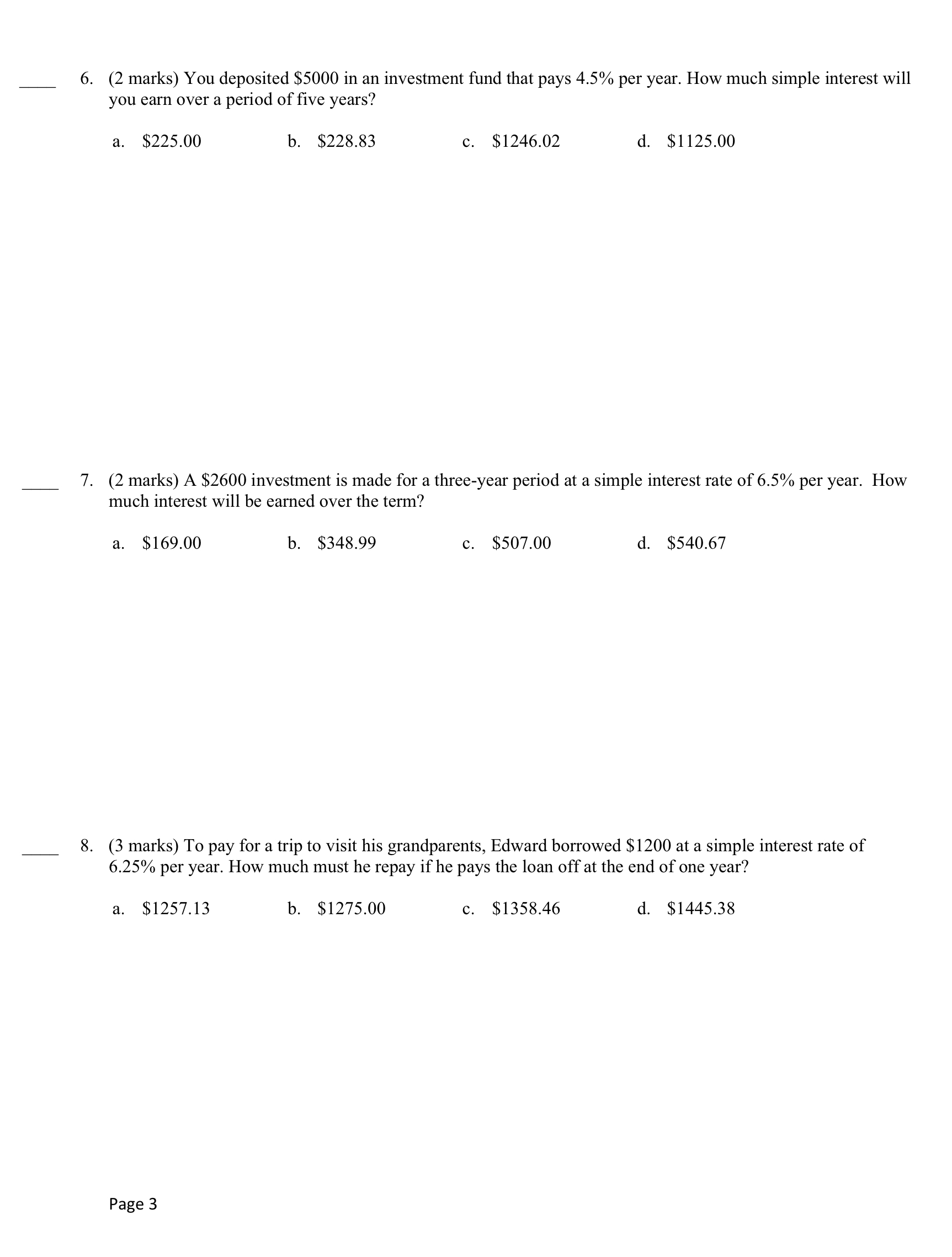 MBF 3C1 Lesson 8 Assignment In this assignment