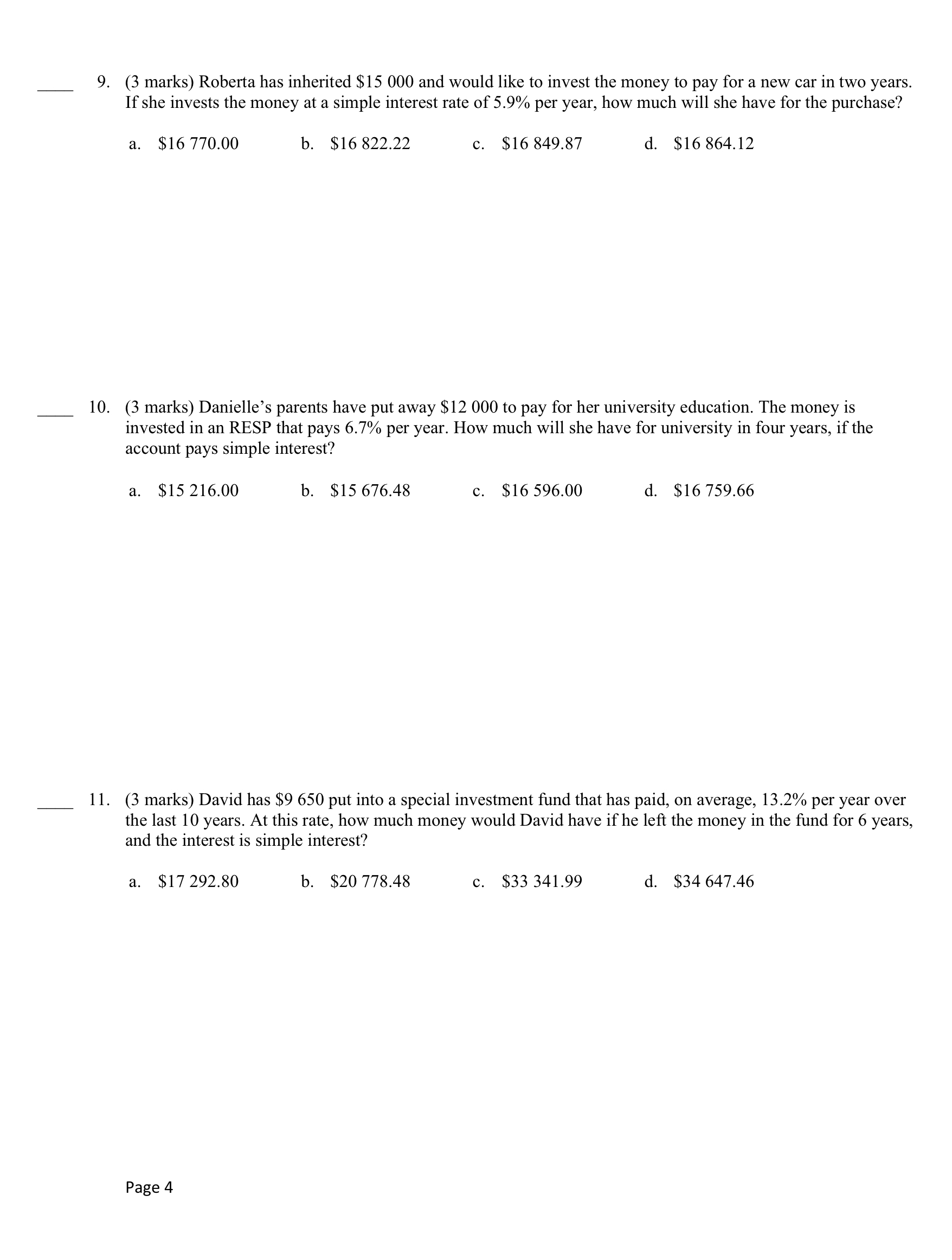 MBF 3C1 Lesson 8 Assignment In this assignment