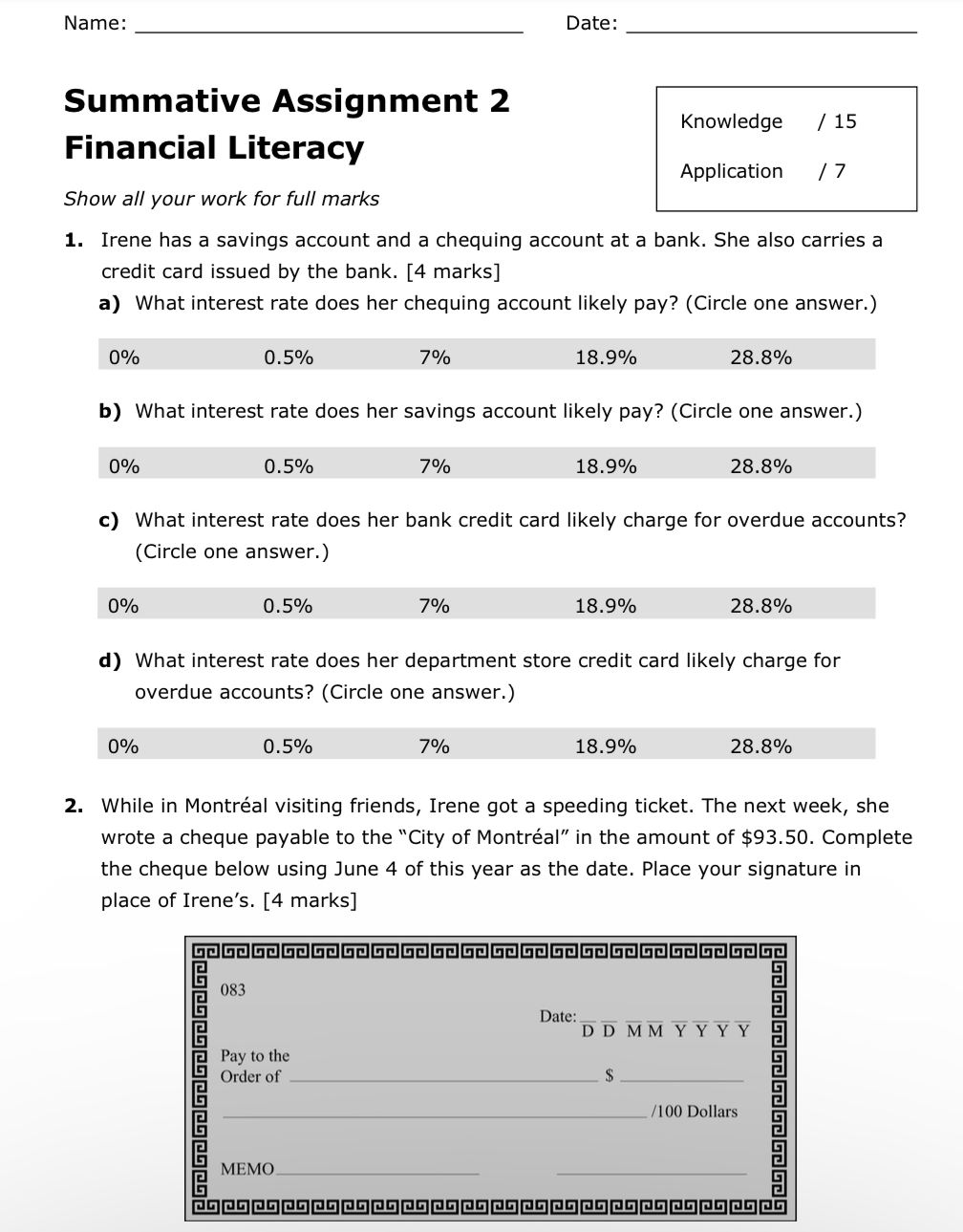 This is everyday math. with the questions below