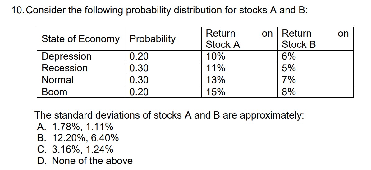 Please Help! 10. Consider the following