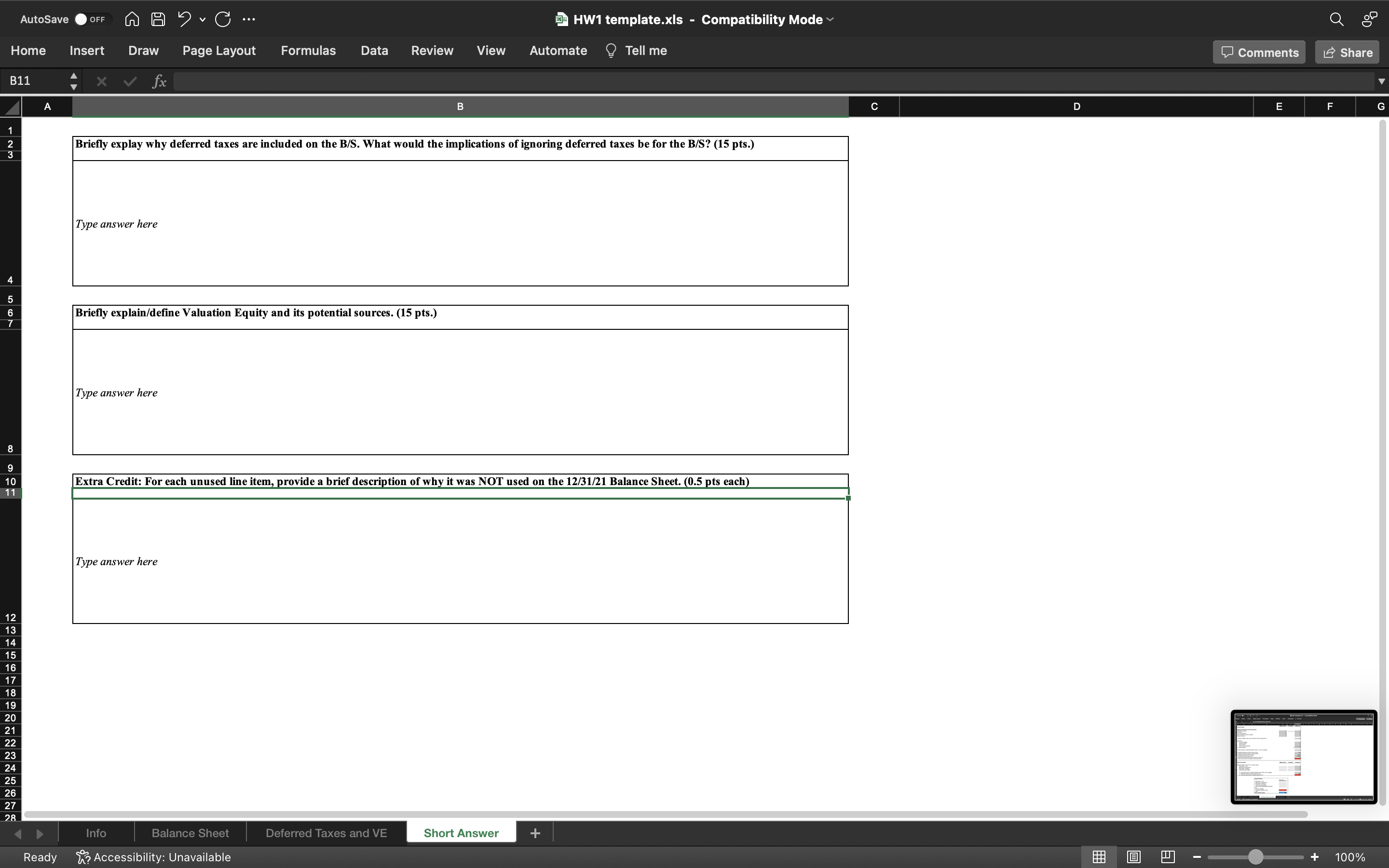 AutoSave OFF AH ? C ... HW1 template.xIs -