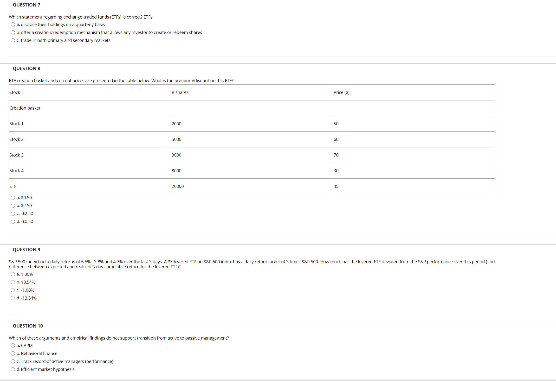 Please help with the following questions: