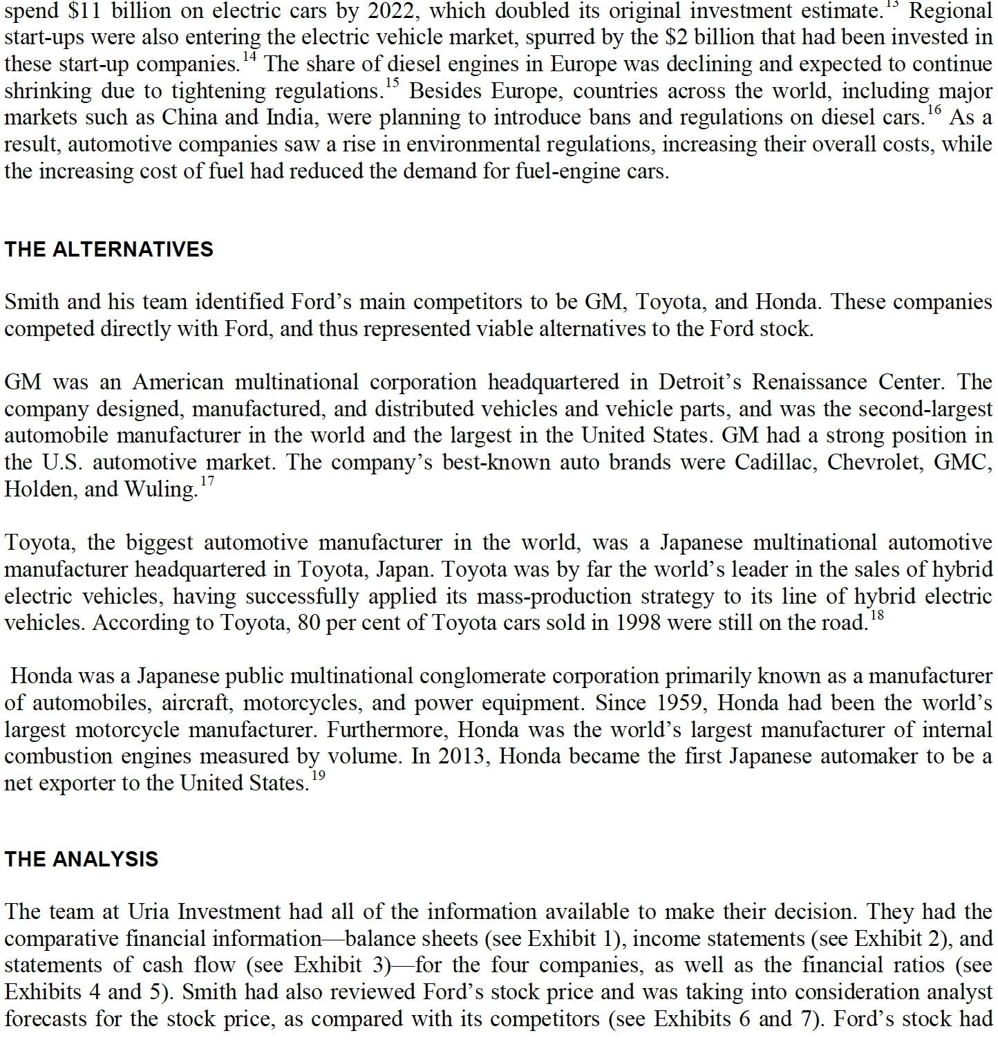 Read the case "Ford Motor Company: Basic